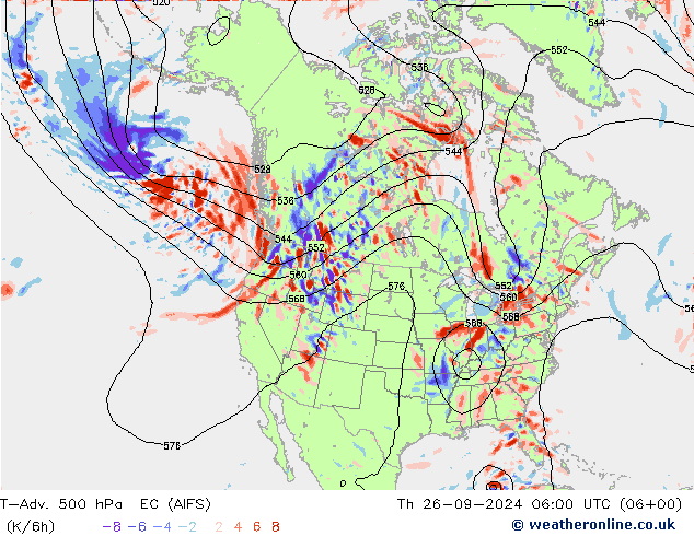 T-Adv. 500 hPa EC (AIFS) Do 26.09.2024 06 UTC