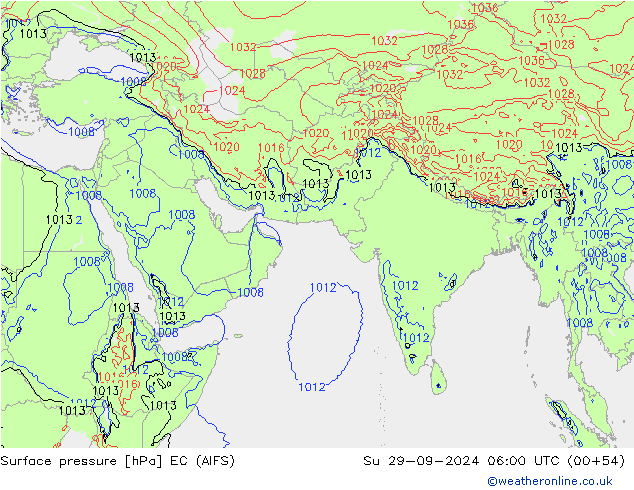 pression de l'air EC (AIFS) dim 29.09.2024 06 UTC