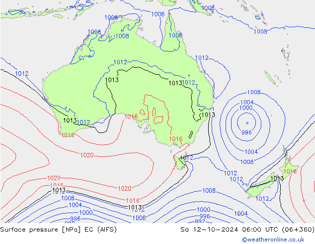 Luchtdruk (Grond) EC (AIFS) za 12.10.2024 06 UTC