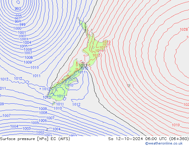 Luchtdruk (Grond) EC (AIFS) za 12.10.2024 06 UTC