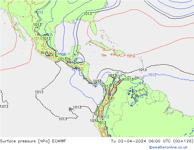 Bodendruck ECMWF Di 02.04.2024 06 UTC