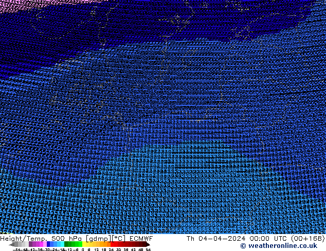 Height/Temp. 500 hPa ECMWF Th 04.04.2024 00 UTC