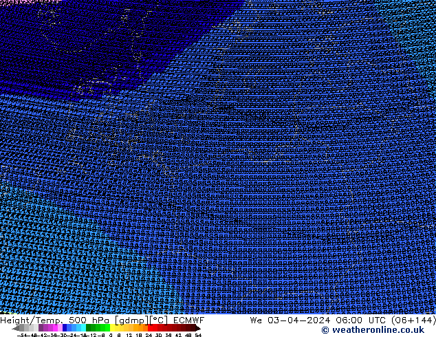 Géop./Temp. 500 hPa ECMWF mer 03.04.2024 06 UTC