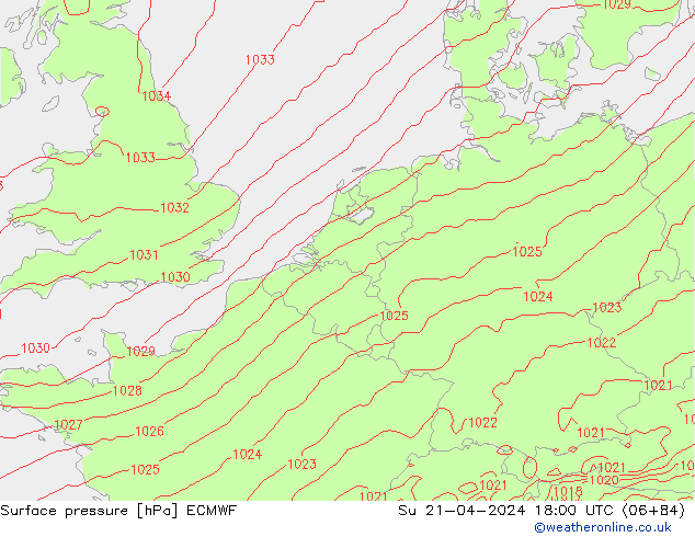 Bodendruck ECMWF So 21.04.2024 18 UTC