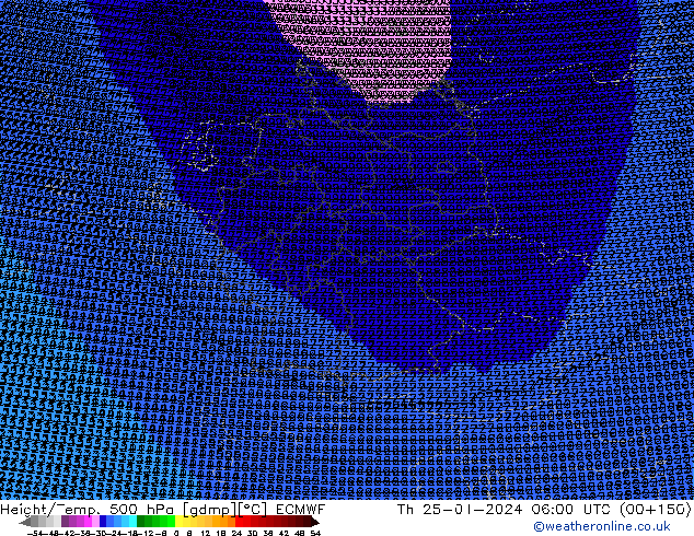 Yükseklik/Sıc. 500 hPa ECMWF Per 25.04.2024 06 UTC