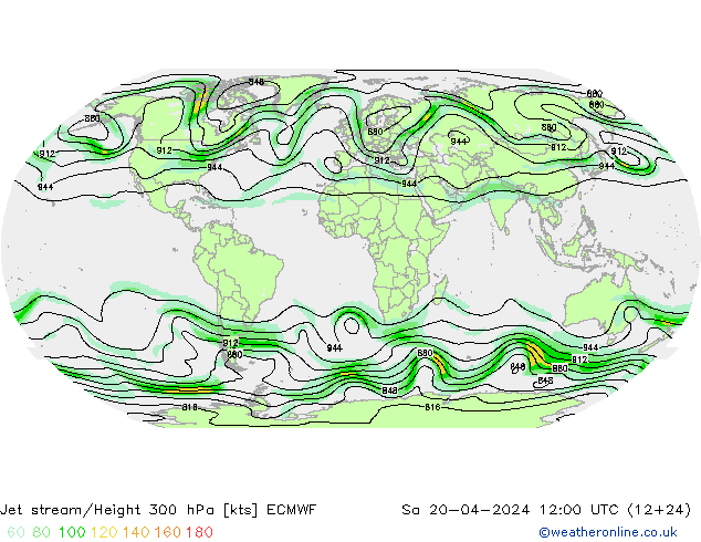 Polarjet ECMWF Sa 20.04.2024 12 UTC