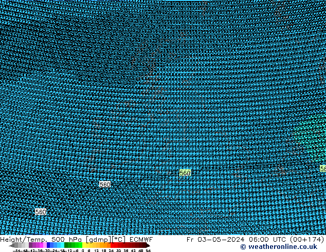 Height/Temp. 500 hPa ECMWF  03.05.2024 06 UTC
