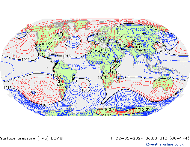 Yer basıncı ECMWF Per 02.05.2024 06 UTC