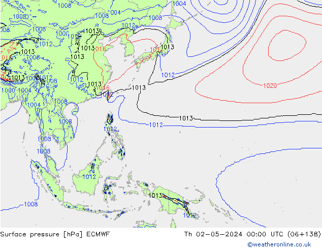Yer basıncı ECMWF Per 02.05.2024 00 UTC