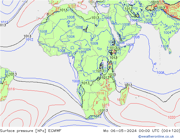 ciśnienie ECMWF pon. 06.05.2024 00 UTC