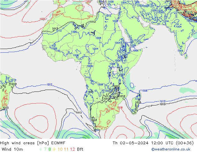 Windvelden ECMWF do 02.05.2024 12 UTC