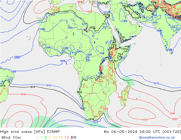 High wind areas ECMWF Po 06.05.2024 06 UTC