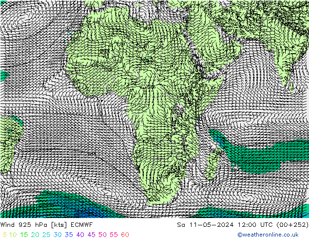 Wind 925 hPa ECMWF So 11.05.2024 12 UTC