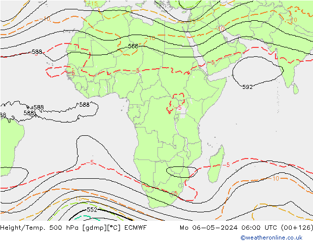 Height/Temp. 500 hPa ECMWF Po 06.05.2024 06 UTC