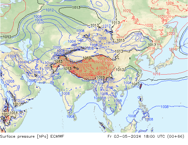 приземное давление ECMWF пт 03.05.2024 18 UTC