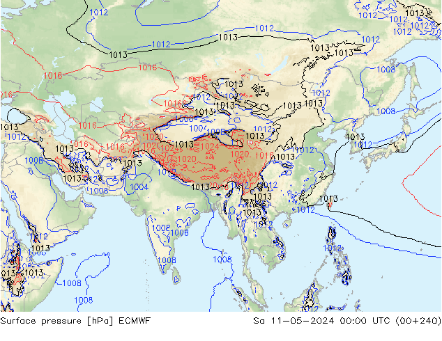 pression de l'air ECMWF sam 11.05.2024 00 UTC