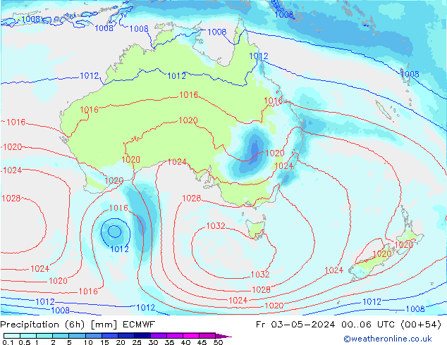 Précipitation (6h) ECMWF ven 03.05.2024 06 UTC