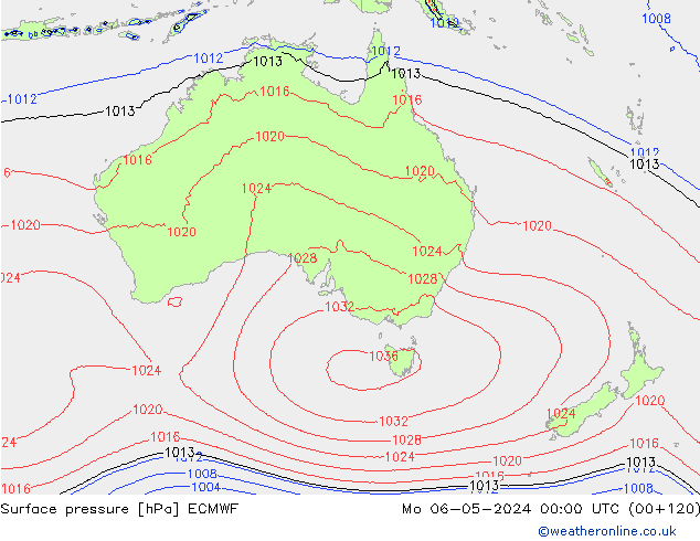 pression de l'air ECMWF lun 06.05.2024 00 UTC