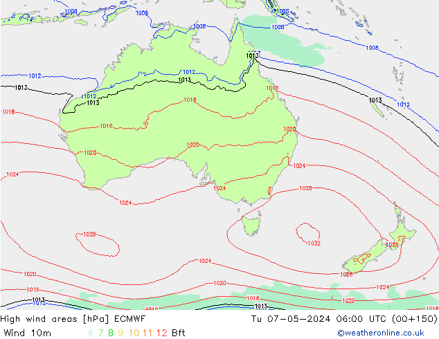 High wind areas ECMWF mar 07.05.2024 06 UTC