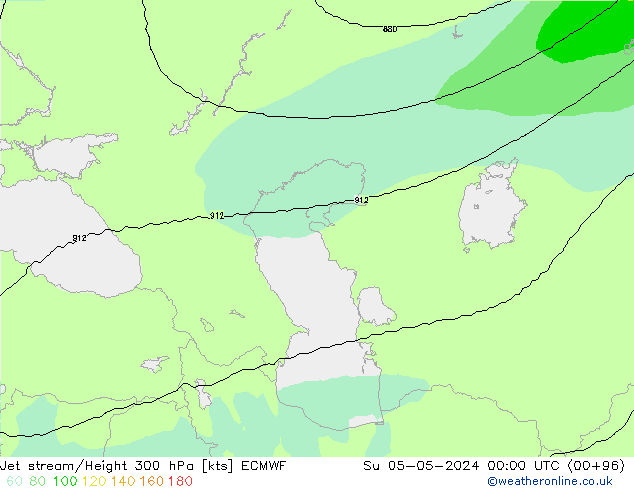 Corriente en chorro ECMWF dom 05.05.2024 00 UTC