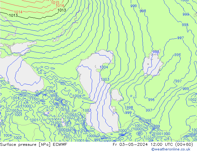 Surface pressure ECMWF Fr 03.05.2024 12 UTC