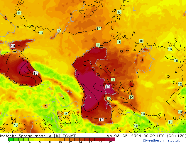 Isotachs Spread ECMWF Seg 06.05.2024 00 UTC