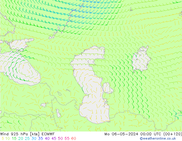 Wind 925 hPa ECMWF ma 06.05.2024 00 UTC