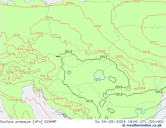 Yer basıncı ECMWF Cts 04.05.2024 18 UTC