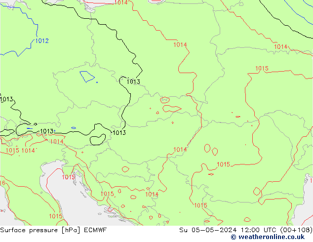 Surface pressure ECMWF Su 05.05.2024 12 UTC