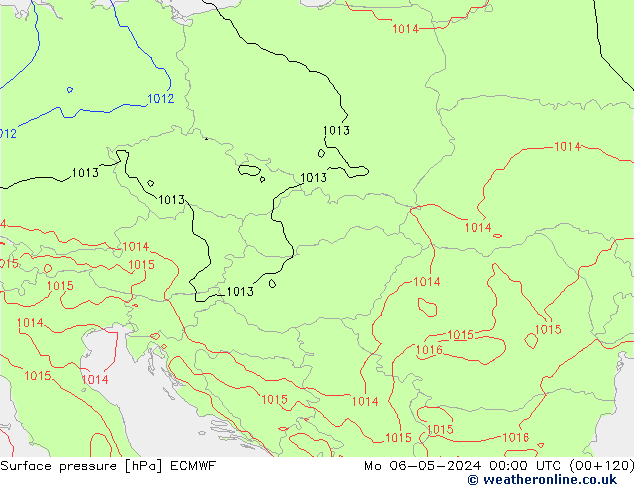 Bodendruck ECMWF Mo 06.05.2024 00 UTC