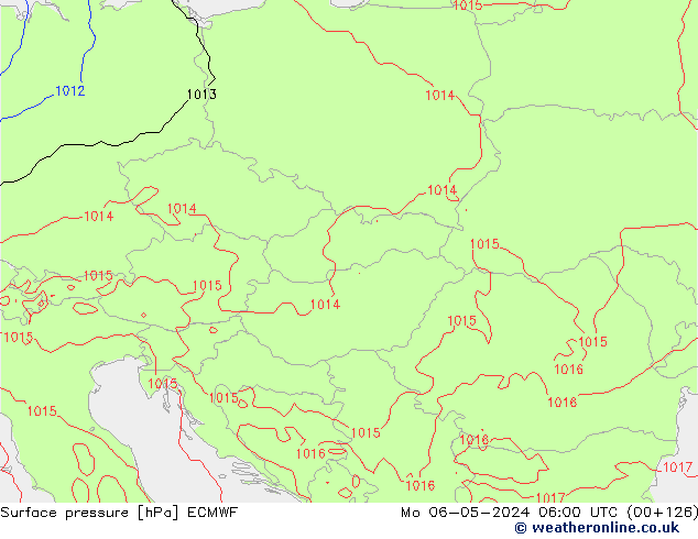 Bodendruck ECMWF Mo 06.05.2024 06 UTC