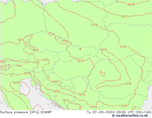 Surface pressure ECMWF Tu 07.05.2024 00 UTC