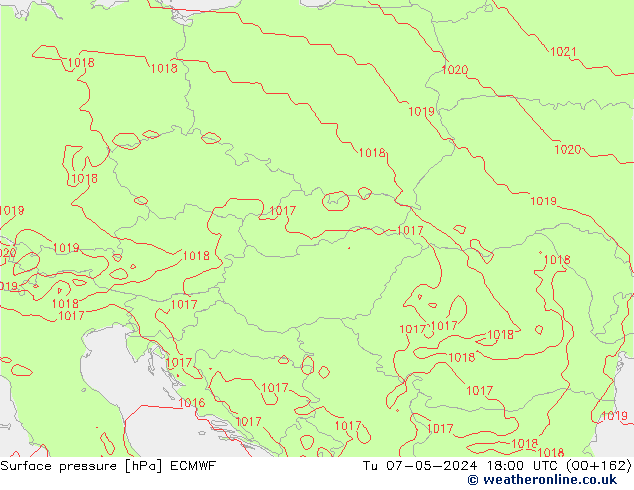 Bodendruck ECMWF Di 07.05.2024 18 UTC