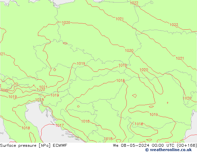 Pressione al suolo ECMWF mer 08.05.2024 00 UTC