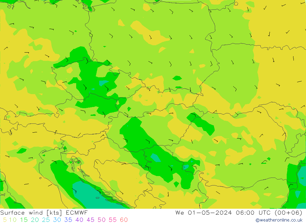 Surface wind ECMWF St 01.05.2024 06 UTC