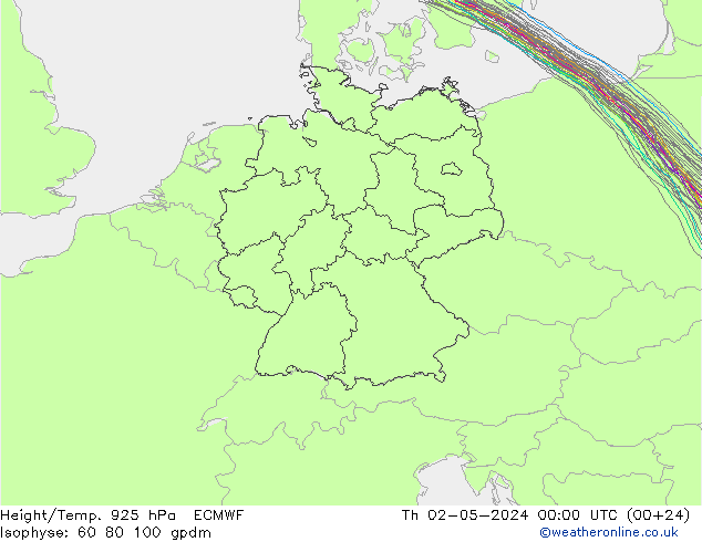 Géop./Temp. 925 hPa ECMWF jeu 02.05.2024 00 UTC