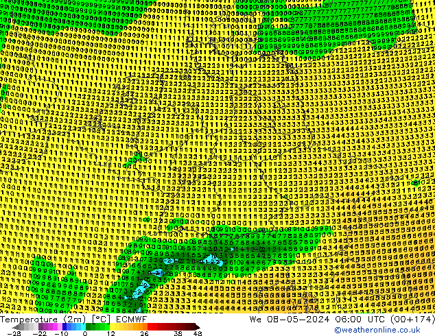 карта температуры ECMWF ср 08.05.2024 06 UTC