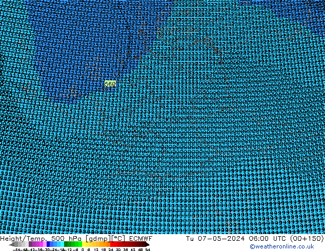 Height/Temp. 500 hPa ECMWF mar 07.05.2024 06 UTC