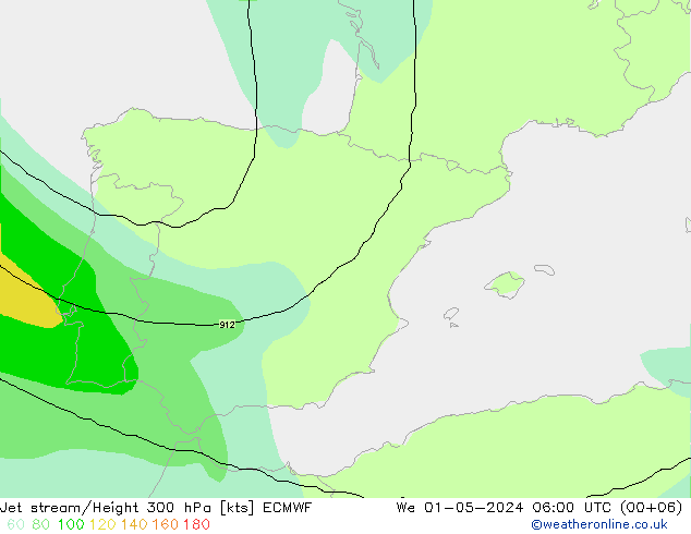 Polarjet ECMWF Mi 01.05.2024 06 UTC