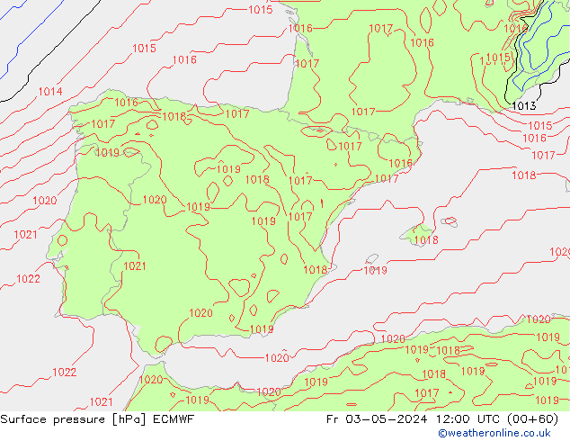 Surface pressure ECMWF Fr 03.05.2024 12 UTC