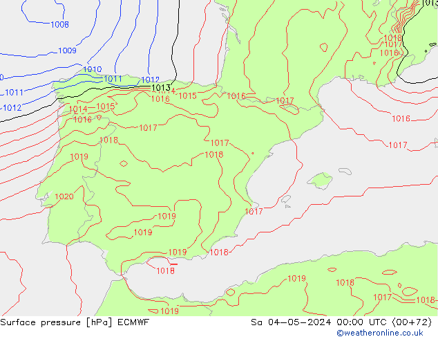 Bodendruck ECMWF Sa 04.05.2024 00 UTC