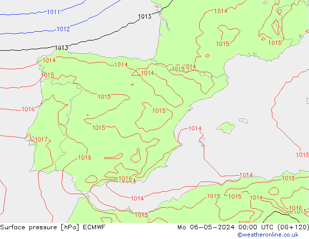 Yer basıncı ECMWF Pzt 06.05.2024 00 UTC