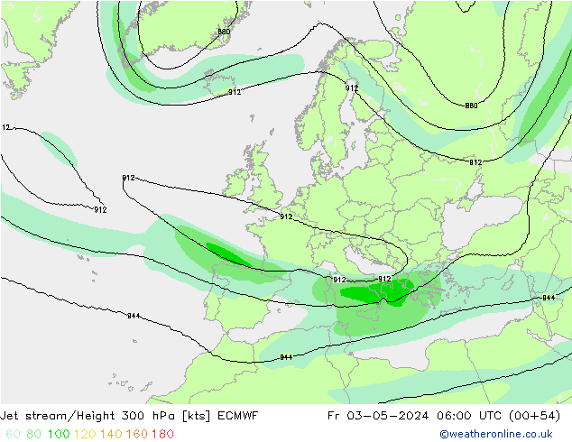 Jet Akımları ECMWF Cu 03.05.2024 06 UTC