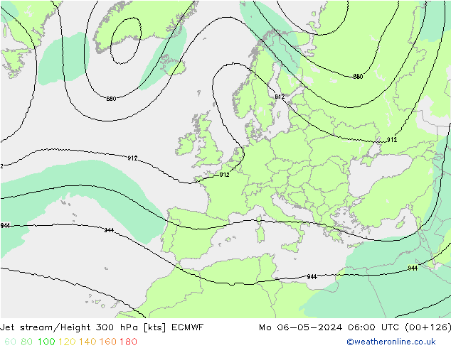 Corrente a getto ECMWF lun 06.05.2024 06 UTC