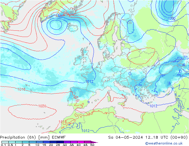 Nied. akkumuliert (6Std) ECMWF Sa 04.05.2024 18 UTC