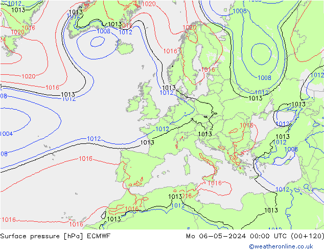 pression de l'air ECMWF lun 06.05.2024 00 UTC