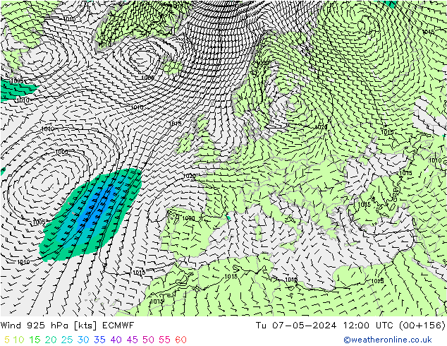  925 hPa ECMWF  07.05.2024 12 UTC