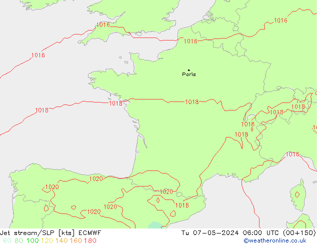 Courant-jet ECMWF mar 07.05.2024 06 UTC
