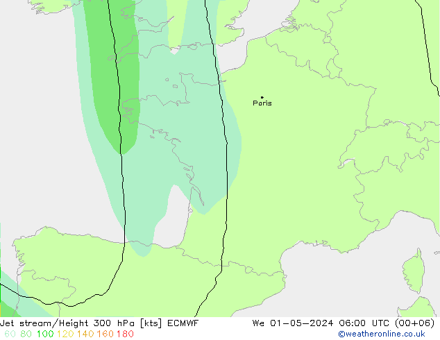 Polarjet ECMWF Mi 01.05.2024 06 UTC