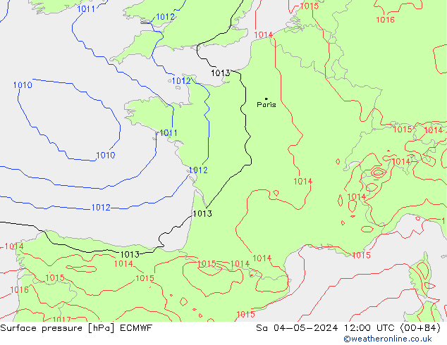 приземное давление ECMWF сб 04.05.2024 12 UTC